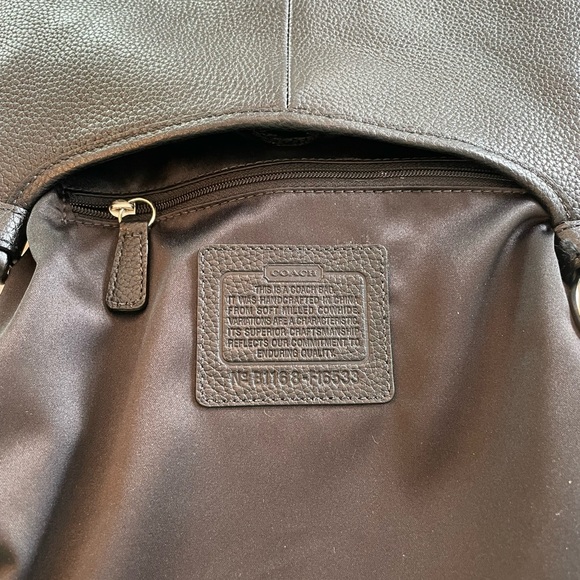 Coach Penelope cross-body No B1168-F16533 Black Pebble Leather w/silver hardware - Picture 5 of 6